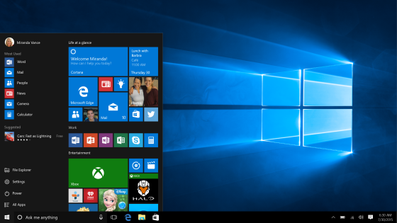 Windows 10, nowe funkcje wg Microsoft