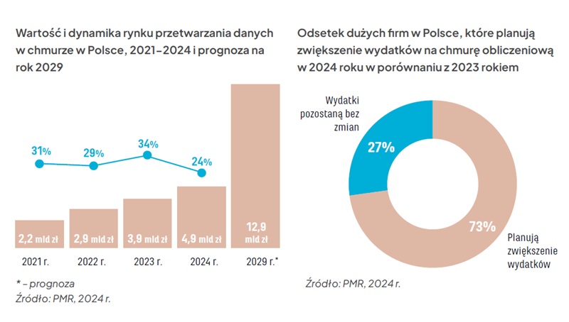 O 1 mld zł wzrosła wartość polskiego rynku chmury obliczeniowej